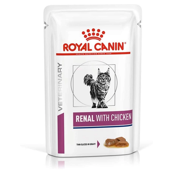 Veterinary Health Nutrition Wet Cat Renal Chicken 12 X85 G