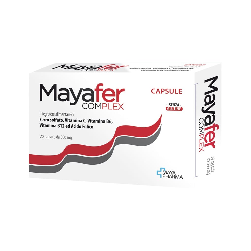 MAYAFER COMPLEX 20 CAPSULE SENZA GLUTINE NATURALMENTE PRIVO DI LATTOSIO
