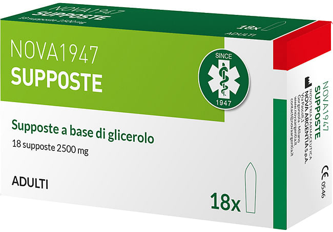 Nova1947 Glicerolo 2500 Mg Supposte Adulti 18 Pezzi