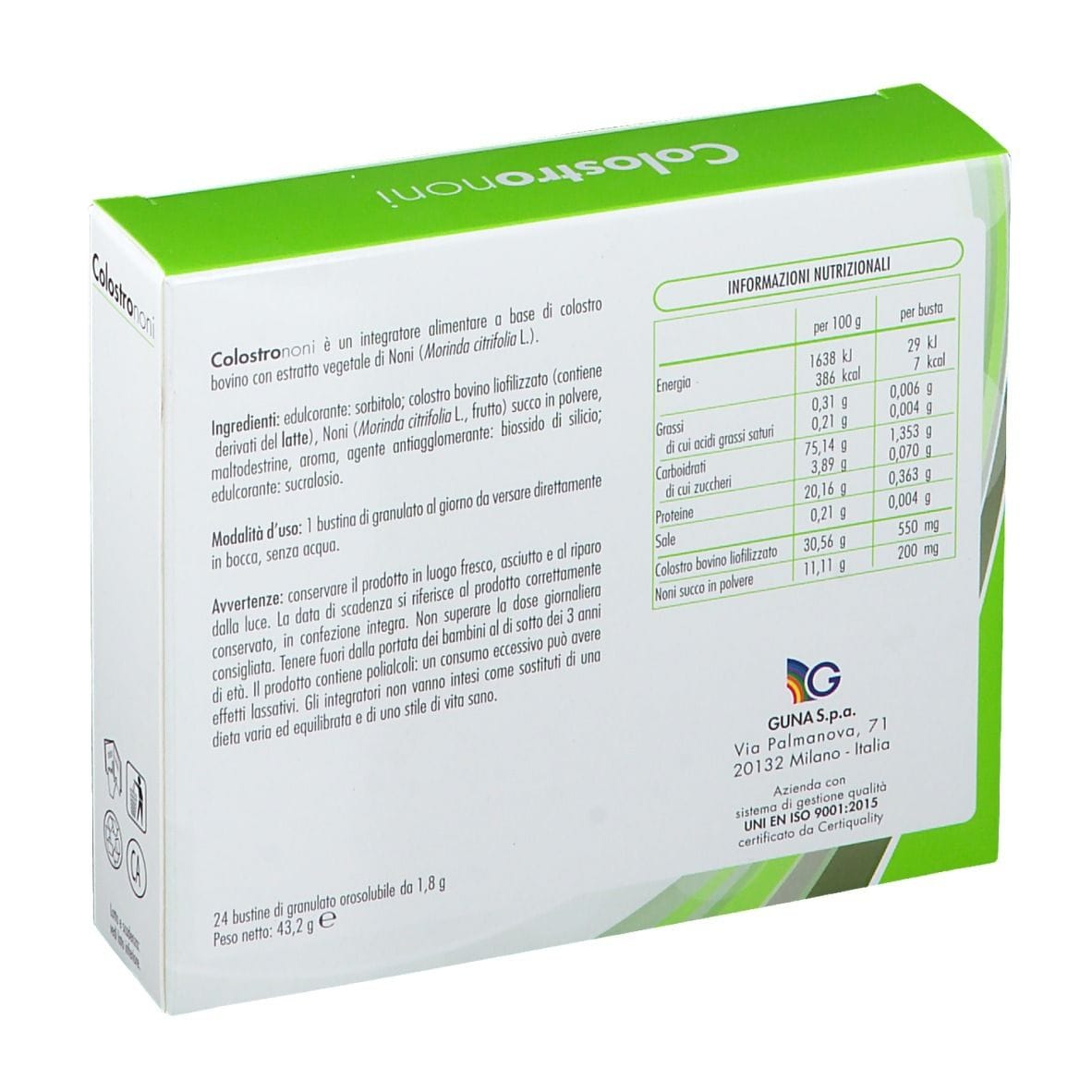 COLOSTRONONI 24 BUSTINE OROSOLUBILI