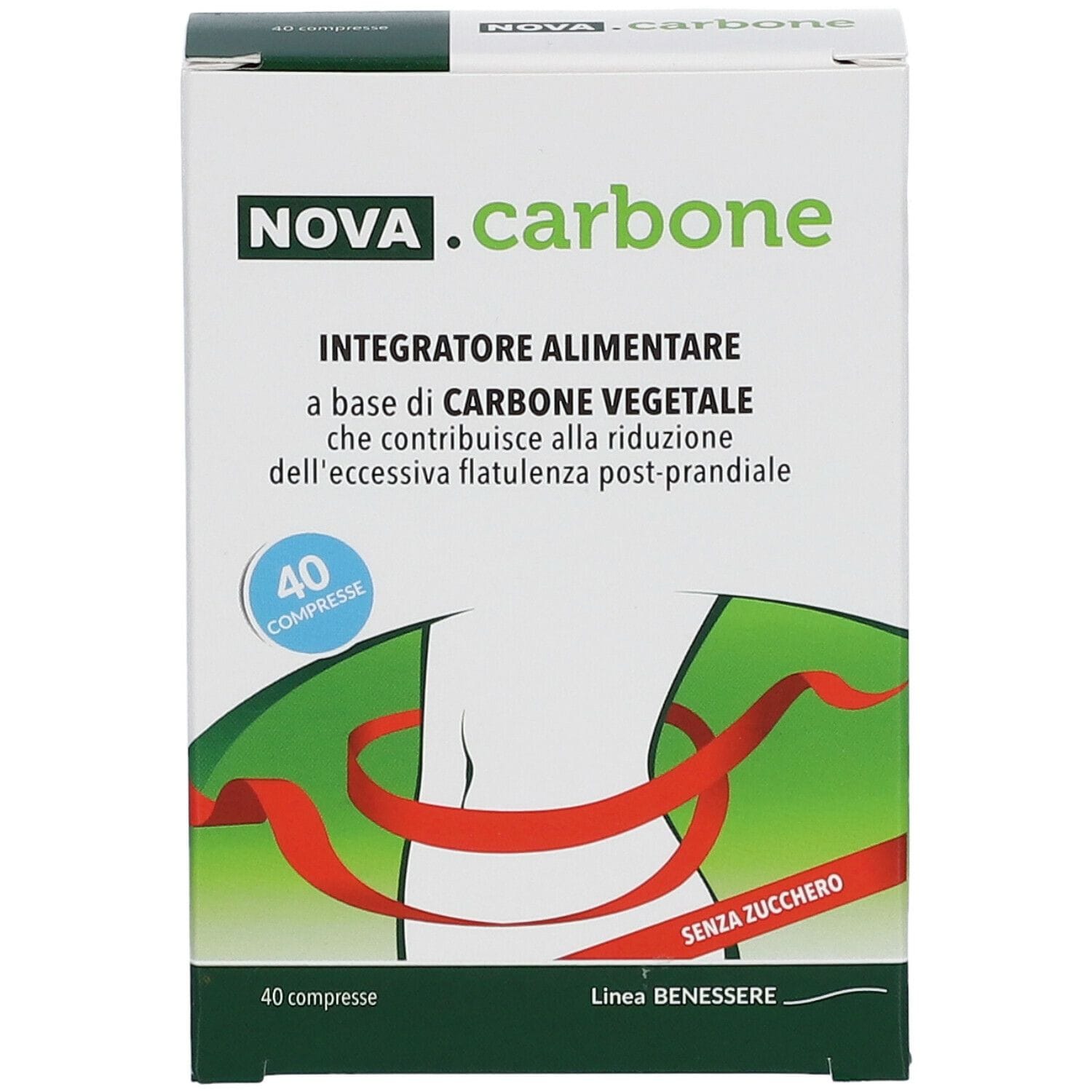 NOVA CARBONE VEGETALE 40 COMPRESSE