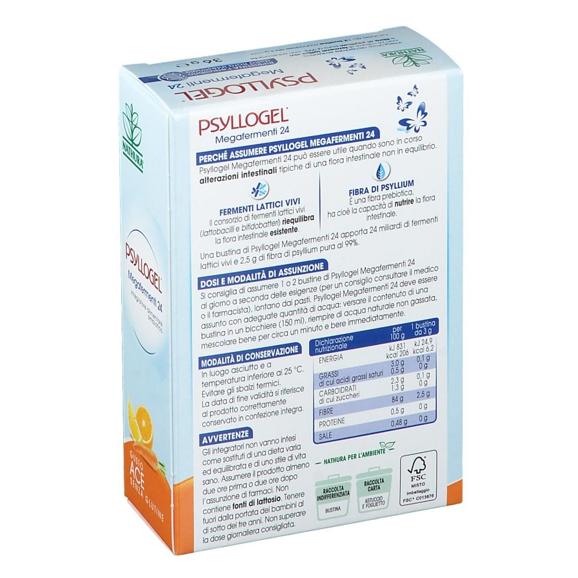PSYLLOGEL MEGAFERMENTI 24 ACE 12 BUSTE 3 G