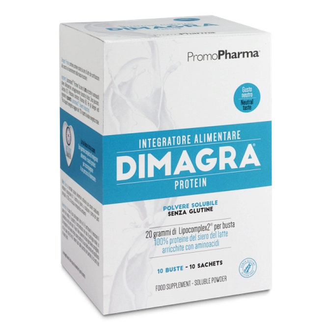 Dimagra Protein Polvere Solubile Gusto Vaniglia 10 Bustine