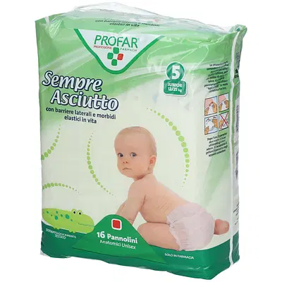 SEMPRE ASCIUTTO JUNIOR TAGLIA 5 12/25KG 16 PEZZI PROFAR SEMPRE ASCIUTTO JUNIOR TAGLIA 5 12/25KG 16 PEZZI PROFAR