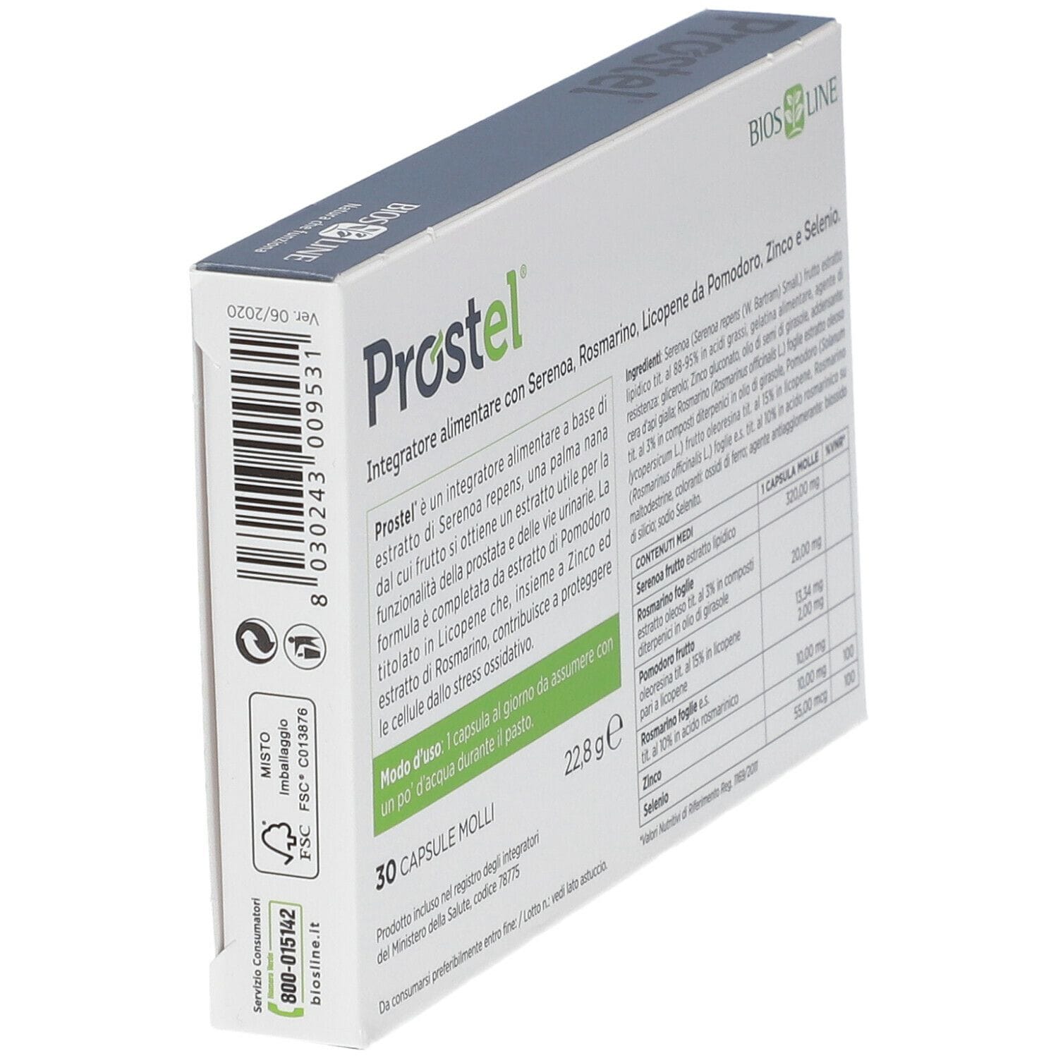 BIOSLINE PROSTEL 30 CAPSULE
