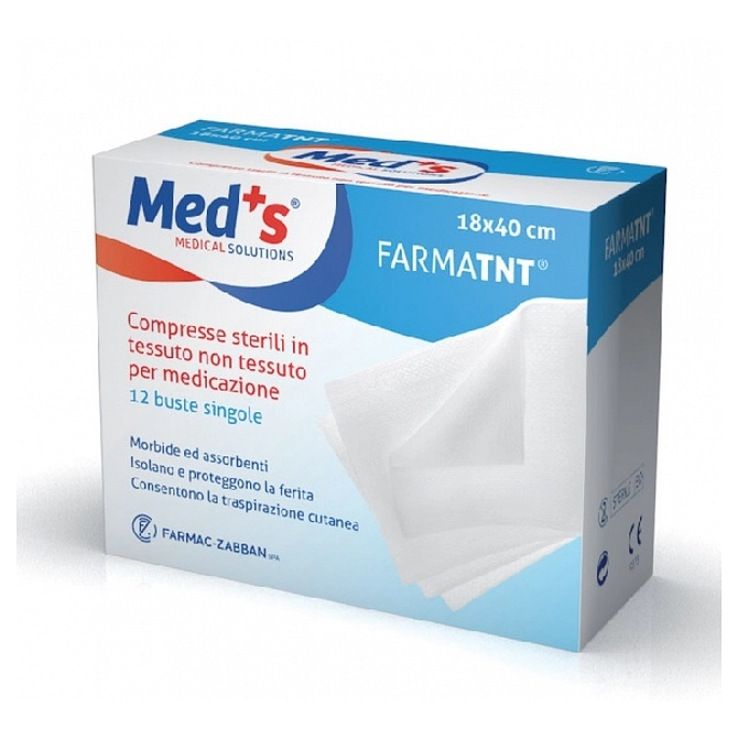 Medicazione Meds Farmatessuto Non Tessuto Assorbente 10 X10 Cm 6 Pezzi