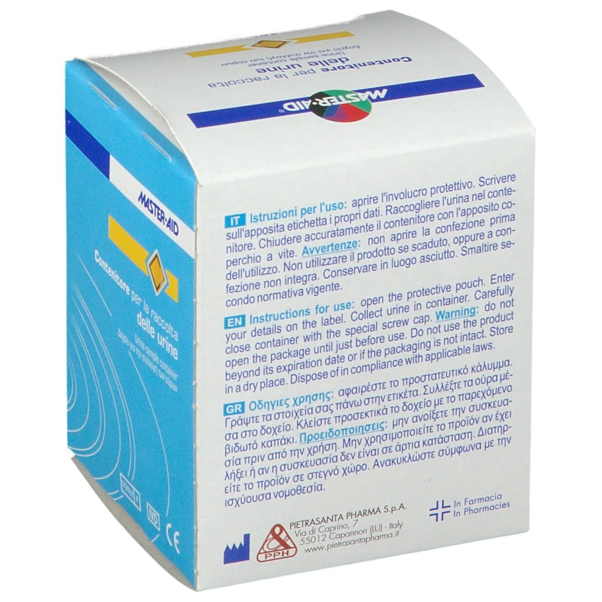 CONTENITORE RACCOLTA URINA MASTER-AID 120 ML