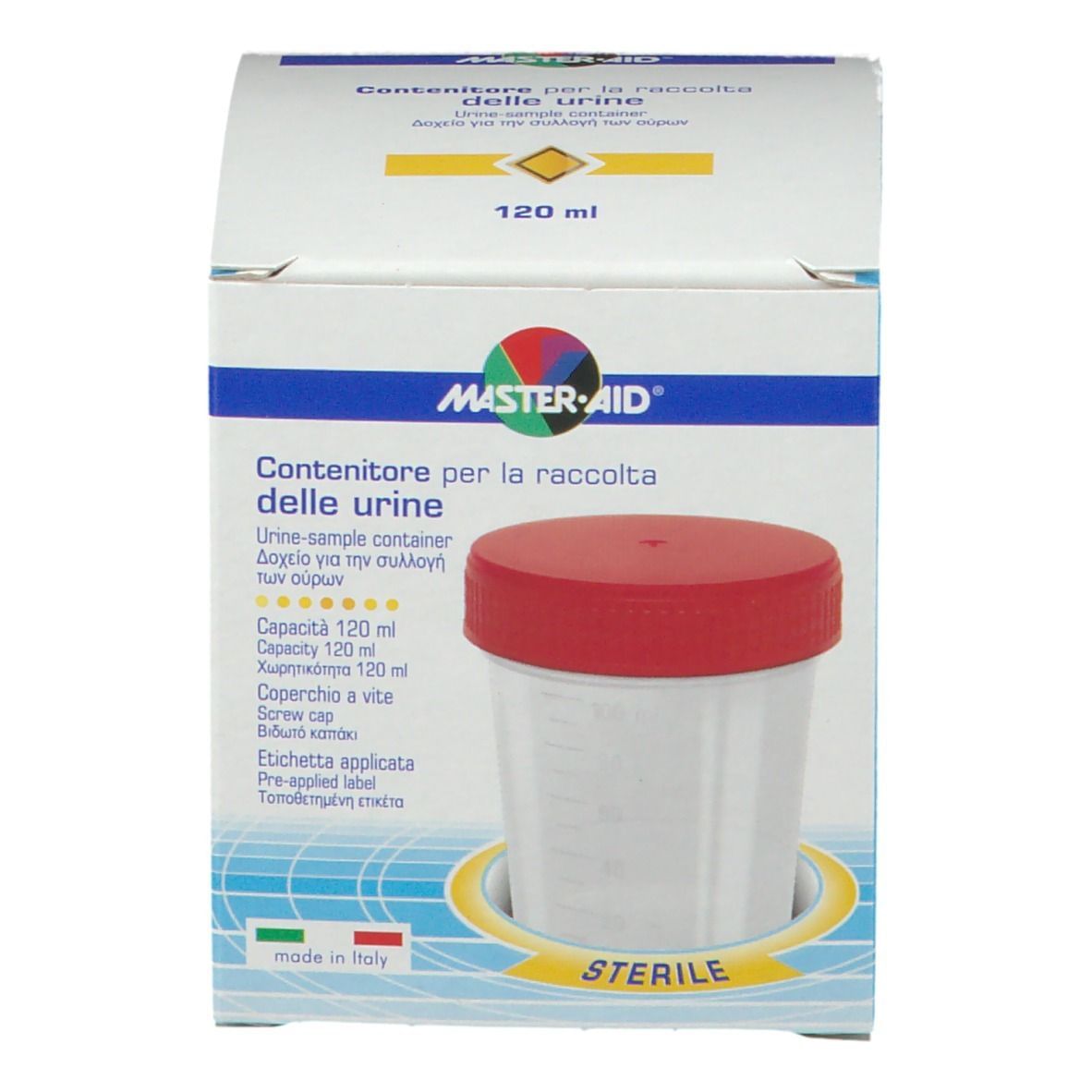 CONTENITORE RACCOLTA URINA MASTER-AID 120 ML