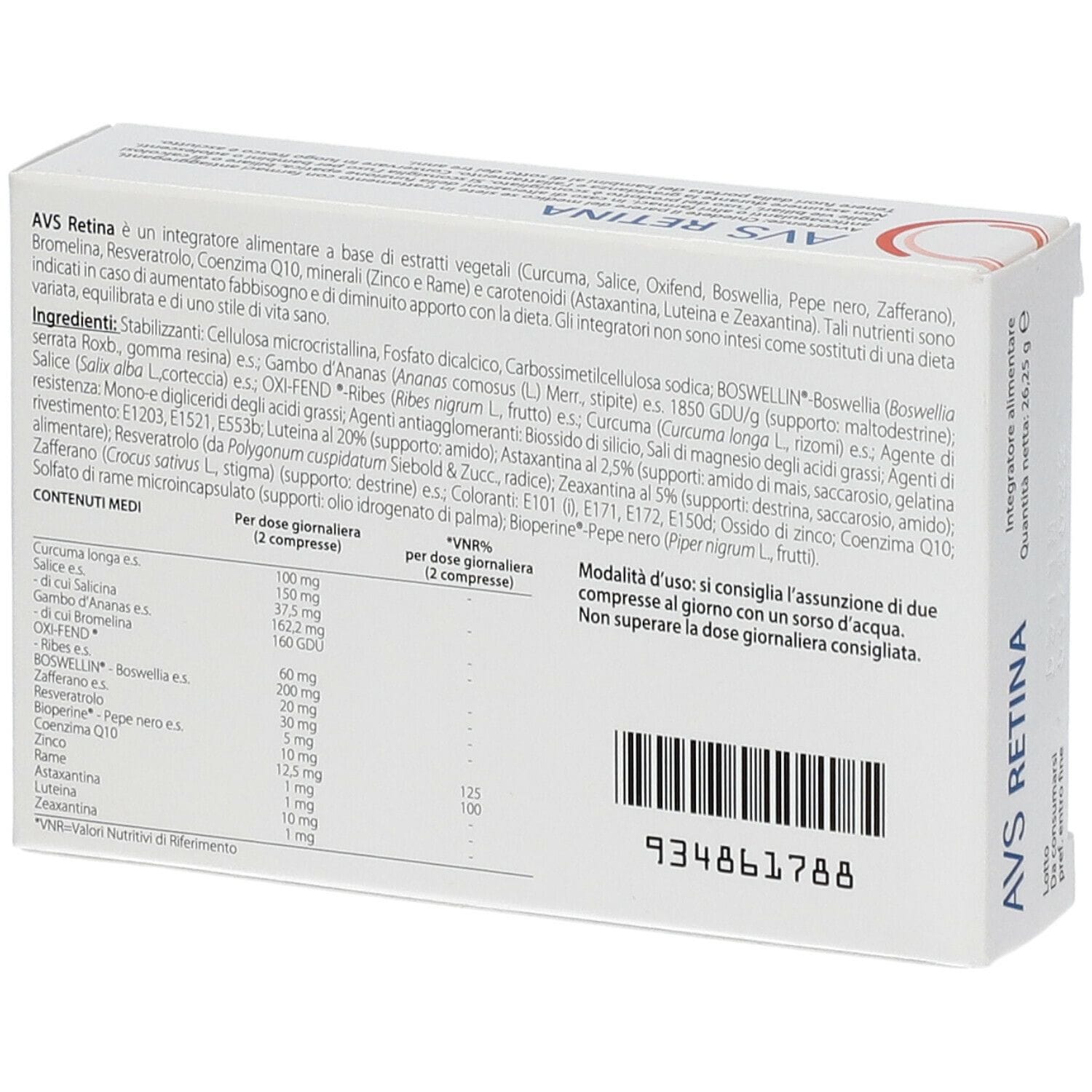 AVS RETINA 30 COMPRESSE