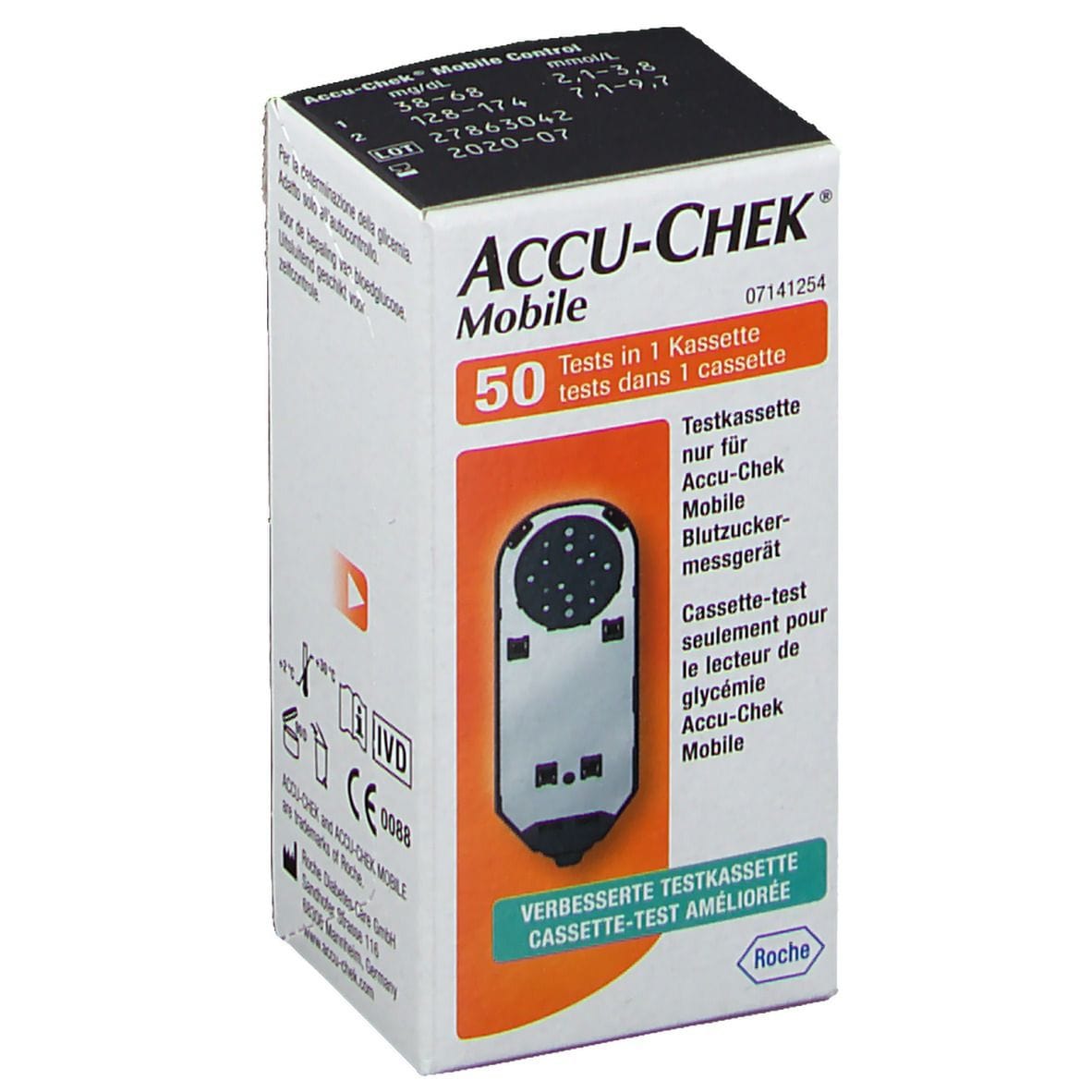 STRISCE MISURAZIONE GLICEMIA ACCU-CHEK MOBILE 50 TEST MIC 2
