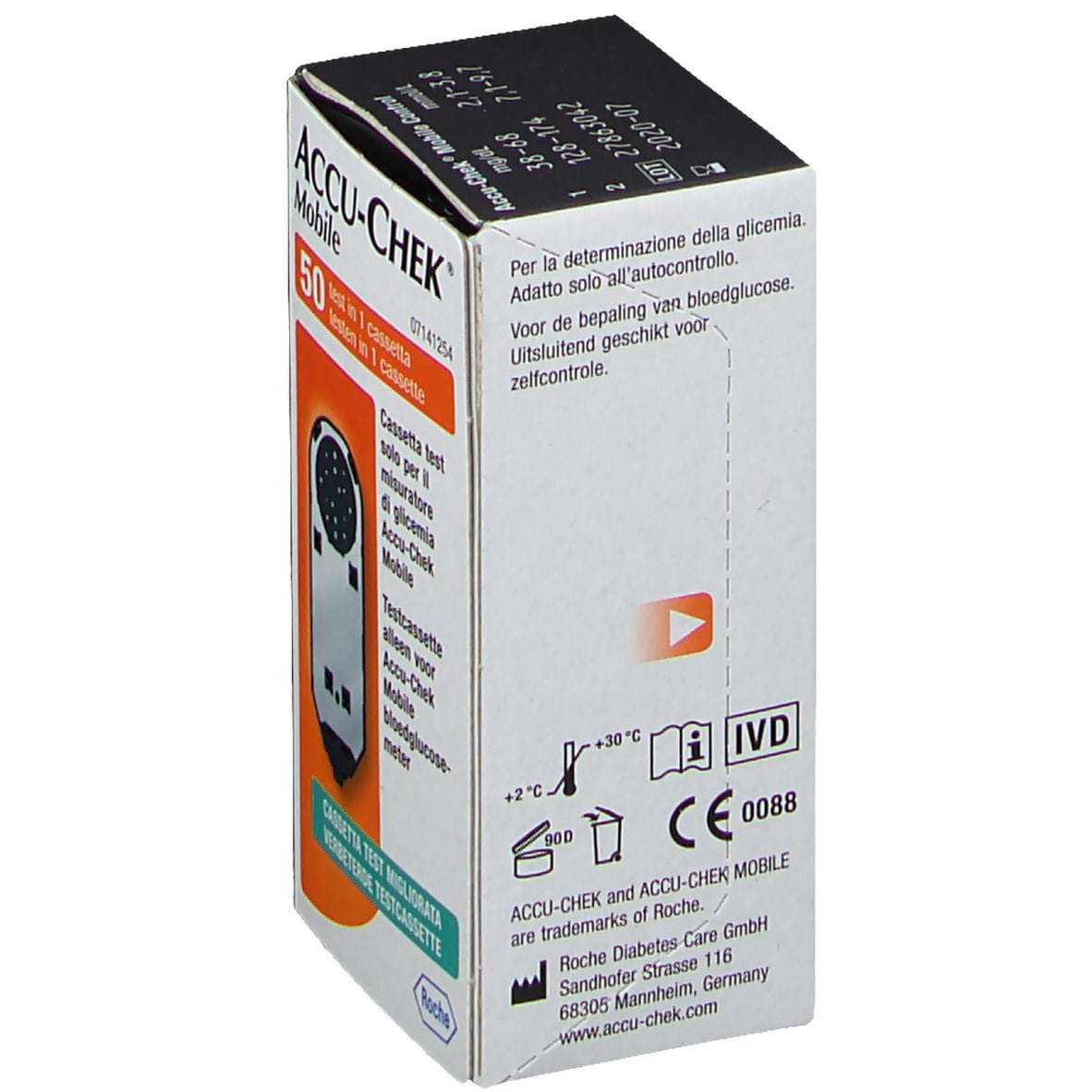 STRISCE MISURAZIONE GLICEMIA ACCU-CHEK MOBILE 50 TEST MIC 2