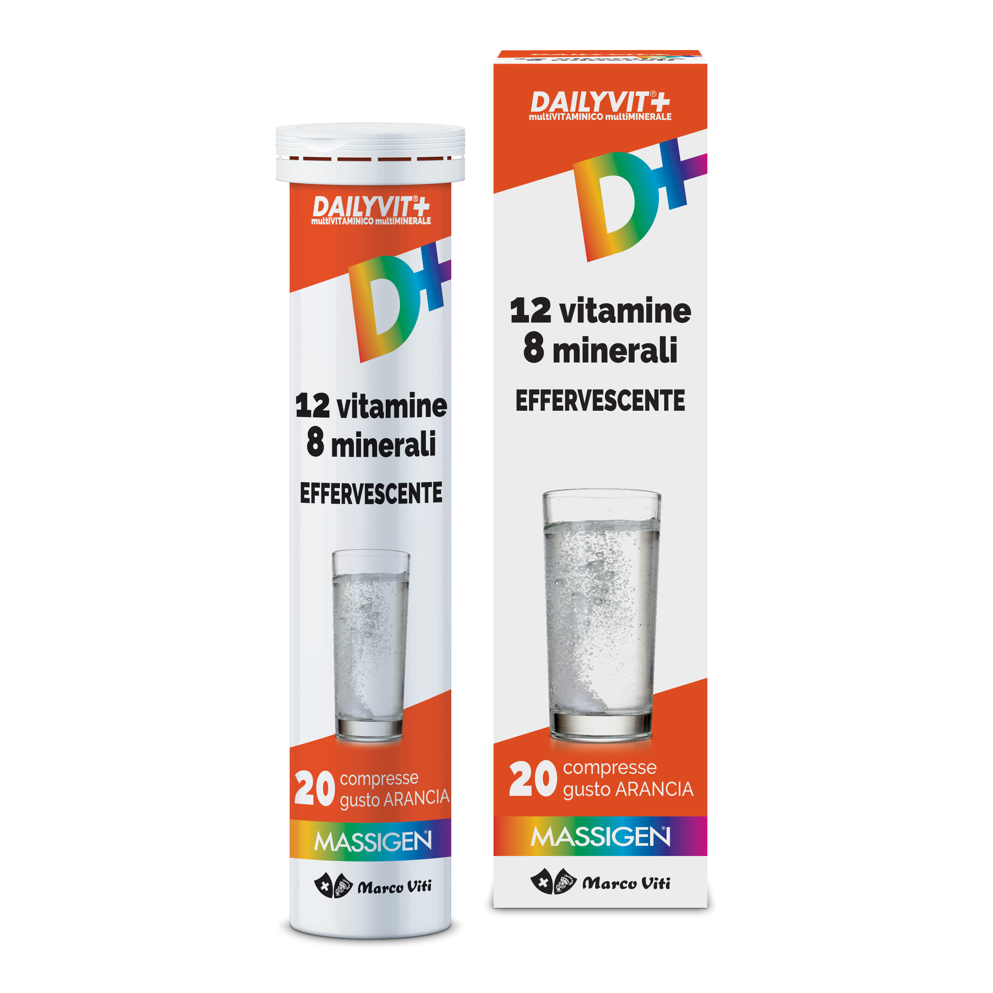 MASSIGEN DAILYVIT 12 VITAMINE 8 MINERALI EFFERVESCENTE 20 COMPRESSE