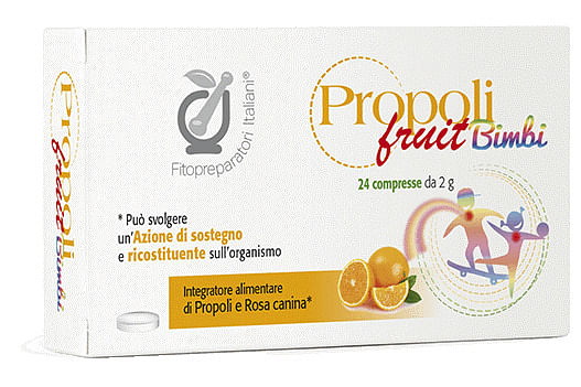 Fitopreparatori Italiani Propolactiv Fruit Bimbi 24 Compresse