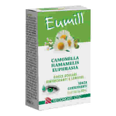 EUMILL CAMOMILLA HAMAMELIS EUPHRASIA GOCCE OCULARI RINFRESCANTI E LENITIVE ANCHE CON LENTI A CONTATTO INDOSSATE SENZA CONSERVANTI 10 ML