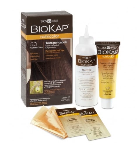 BIOKAP NUTRICOLOR 5,3 NEW CASTANO ORO CHIARO TINTA TUBO + FLACONE