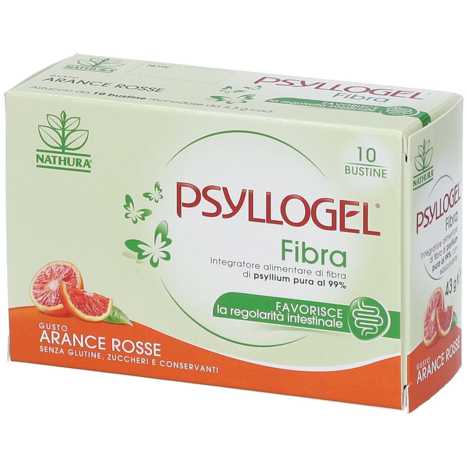 PSYLLOGEL FIBRA ARANCE ROSSE 10 BUSTINE 43 G