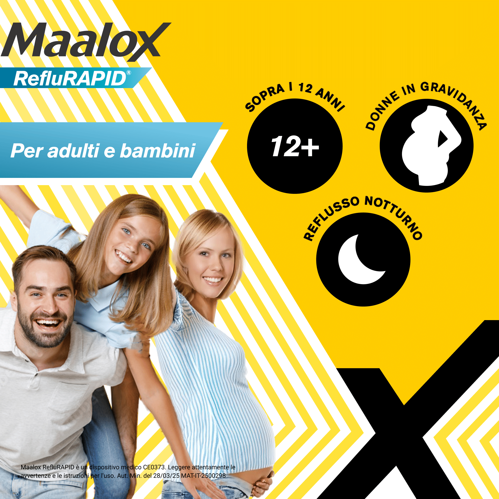 Maalox Reflurapid blocca il reflusso, neutralizza il bruciore da iperacidità, 40 Compresse