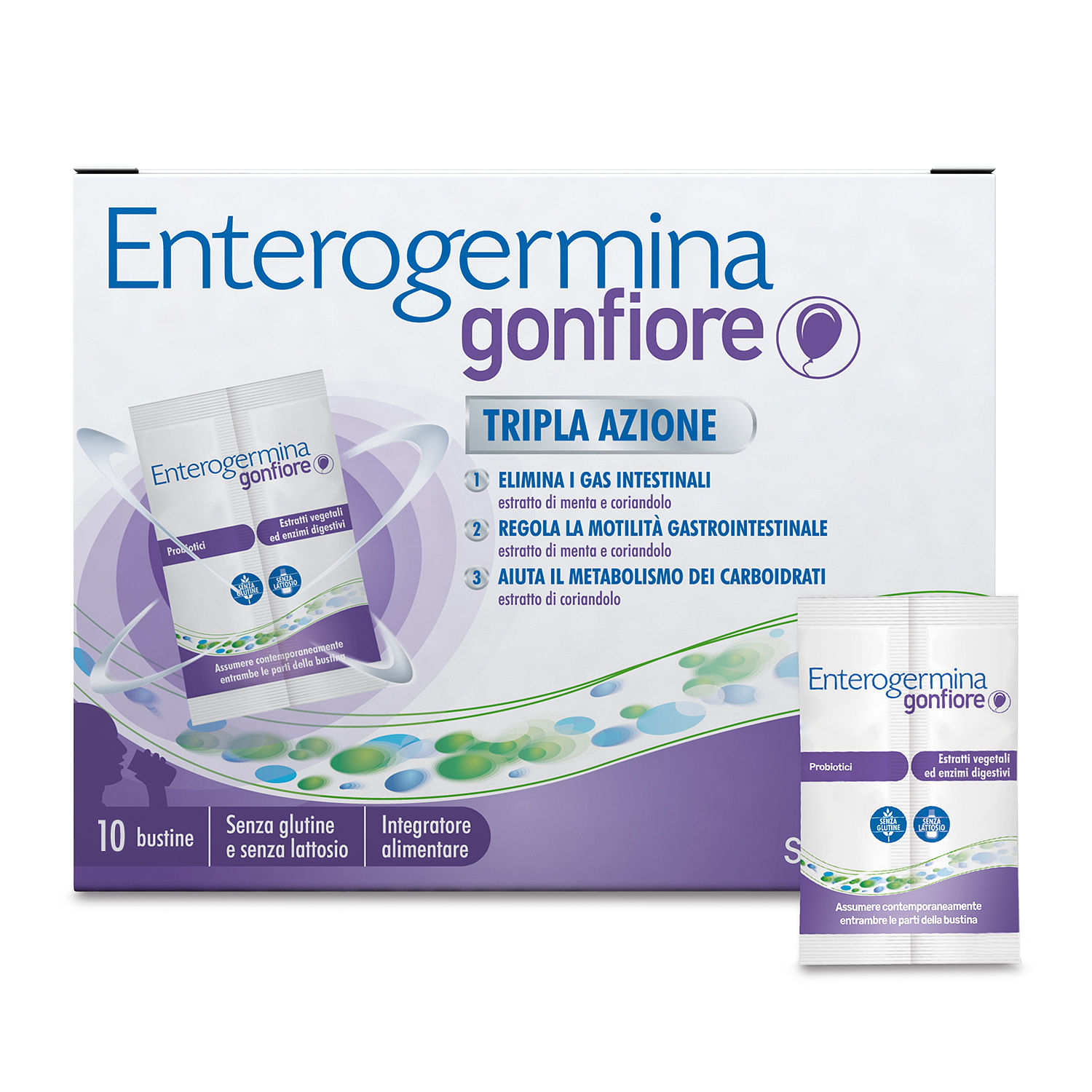 Enterogermina Gonfiore 10 Bustine Bipartite