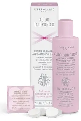 ACIDO IALURONICO LOZIONE DI BELLEZZA ADDOLCENTE VISO PELLI NORMALI E SECCHE 200 ML ACIDO IALURONICO LOZIONE DI BELLEZZA ADDOLCENTE VISO PELLI NORMALI E SECCHE 200 ML