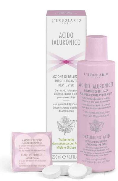 ACIDO IALURONICO LOZIONE DI BELLEZZA RIEQUILIBRANTE VISO PELLI MISTE E GRASSE 200 ML