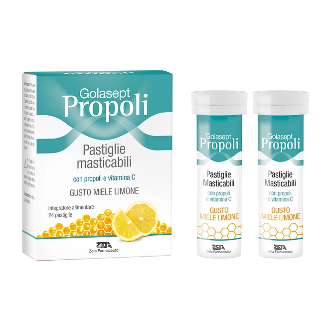 Golasept Propoli 24 Compresse Masticabili Miele Limone
