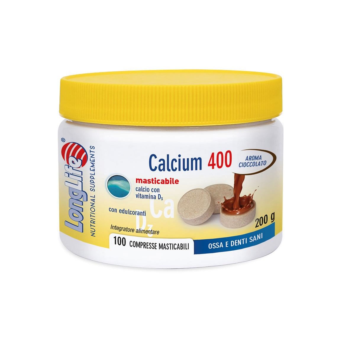 Longlife Calcium Cacao 100 Compresse 400 Mg