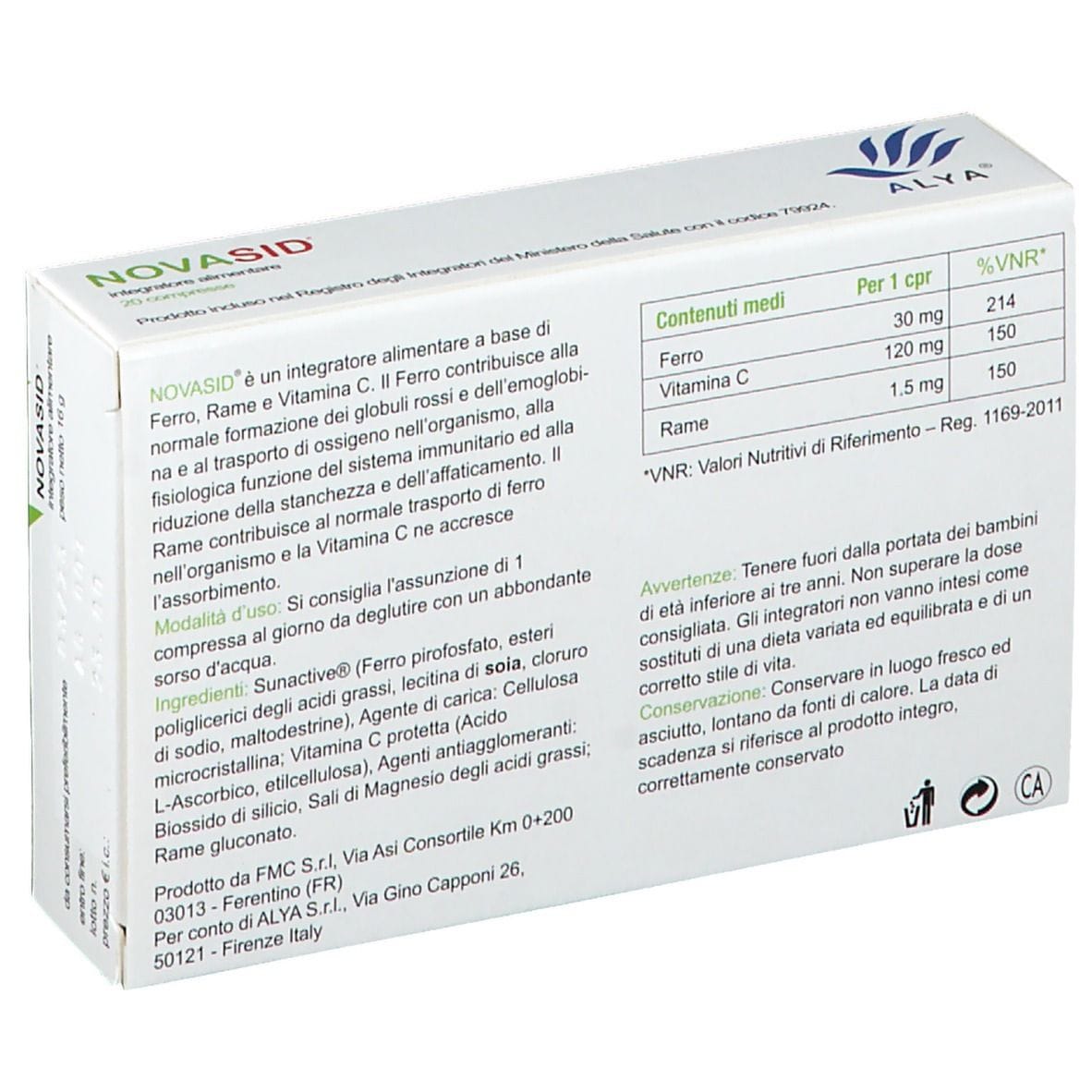 NOVASID 20 COMPRESSE