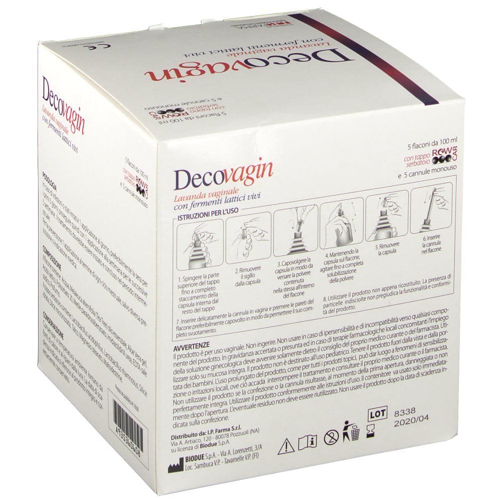 DECOVAGIN 5 FLACONI DA 100 ML + 5 CANNULE MONOUSO