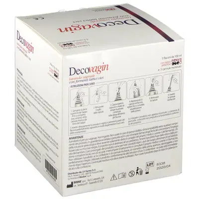 DECOVAGIN 5 FLACONI DA 100 ML + 5 CANNULE MONOUSO DECOVAGIN 5 FLACONI DA 100 ML + 5 CANNULE MONOUSO