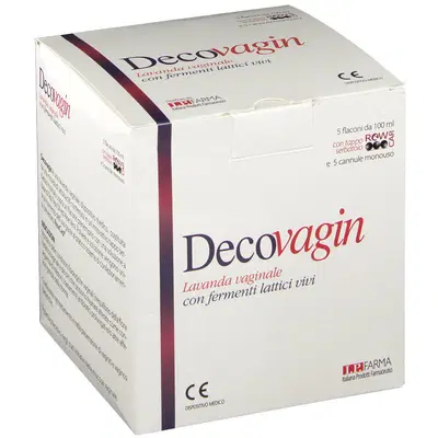 DECOVAGIN 5 FLACONI DA 100 ML + 5 CANNULE MONOUSO DECOVAGIN 5 FLACONI DA 100 ML + 5 CANNULE MONOUSO