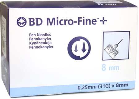 Ago Per Penna Da Insulina Thinwall Bd Gauge 31 Lunghezza 8 M100 Pezzi