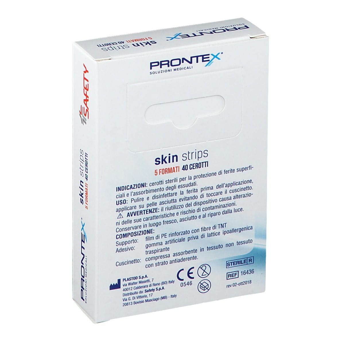 Cerotti ipoallergenici Prontex Skin Strips assortiti, 40 pezzi