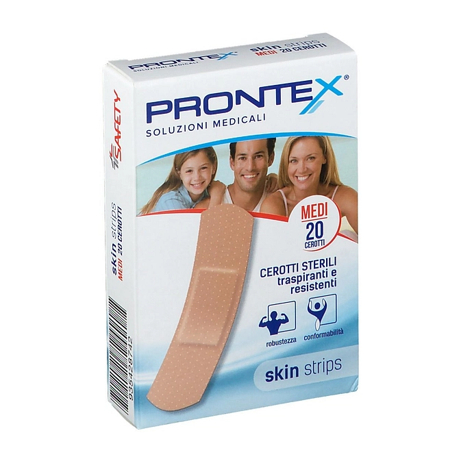 Cerotto Prontex Skin Strips Formato Medio Astuccio 20 Pezzi