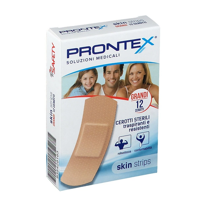 Cerotto Prontex Skin Strips Formato Grande Astuccio 12 Pezzi