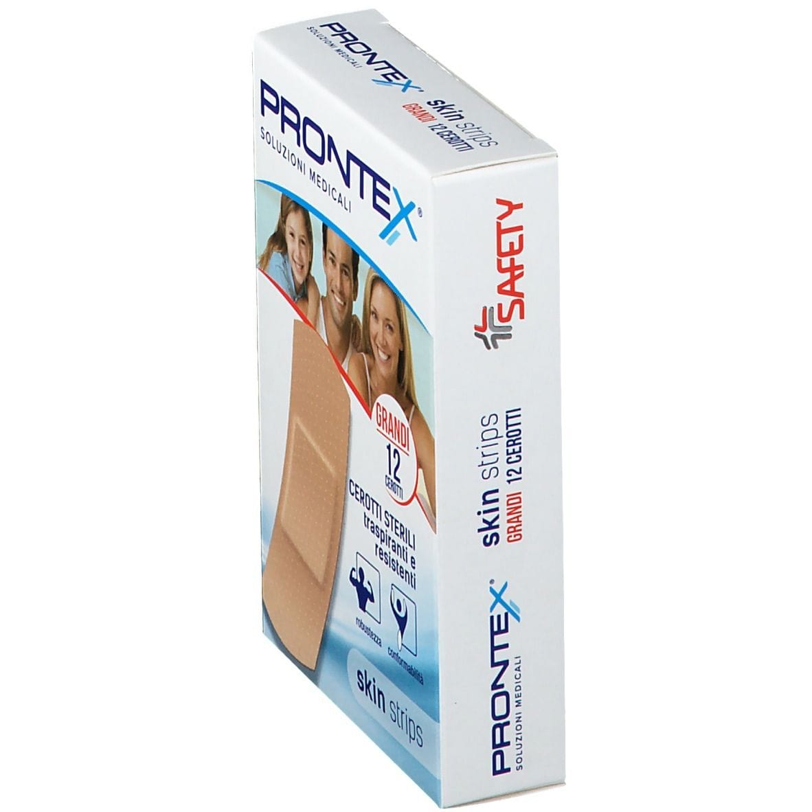 Cerotti ipoallergenici Prontex Skin Strips grandi, 12 pezzi