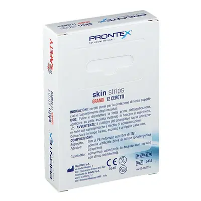 CEROTTO PRONTEX SKIN STRIPS FORMATO GRANDE ASTUCCIO 12 PEZZI CEROTTO PRONTEX SKIN STRIPS FORMATO GRANDE ASTUCCIO 12 PEZZI