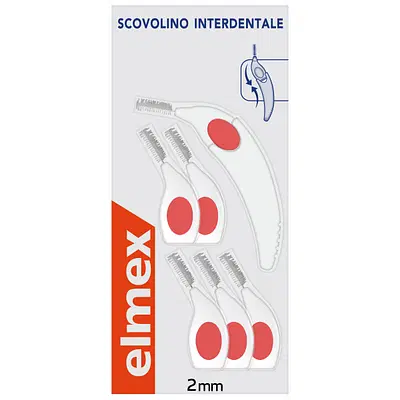 ELMEX INTERDENTAL SCOVOLINO INTERDENTALE 2 MM 6 TESTINE + MANICO ELMEX INTERDENTAL SCOVOLINO INTERDENTALE 2 MM 6 TESTINE + MANICO