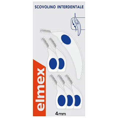 ELMEX INTERDENTAL SCOVOLINO INTERDENTALE 4 MM 6 TESTINE + MANICO ELMEX INTERDENTAL SCOVOLINO INTERDENTALE 4 MM 6 TESTINE + MANICO