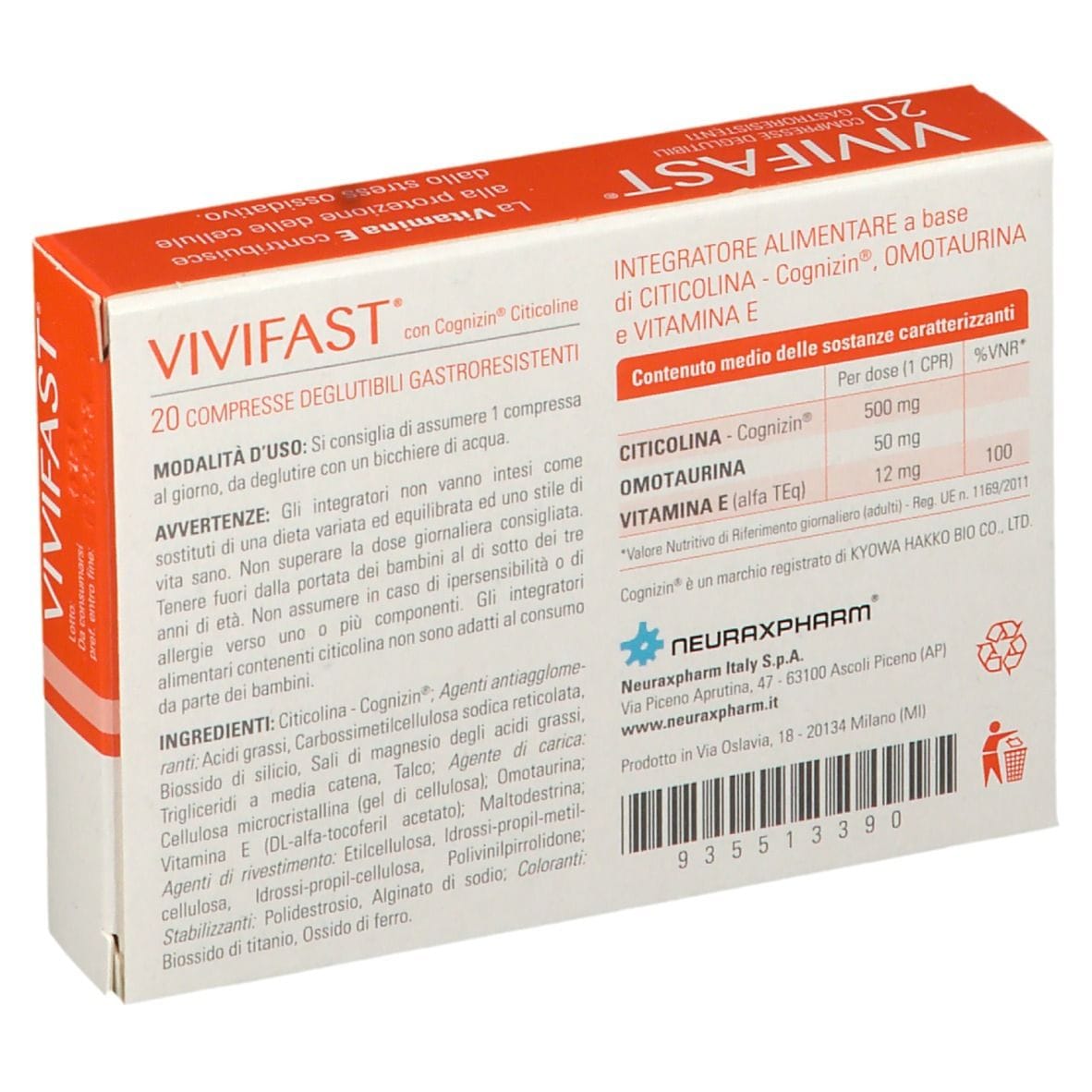 VIVIFAST 20 COMPRESSE