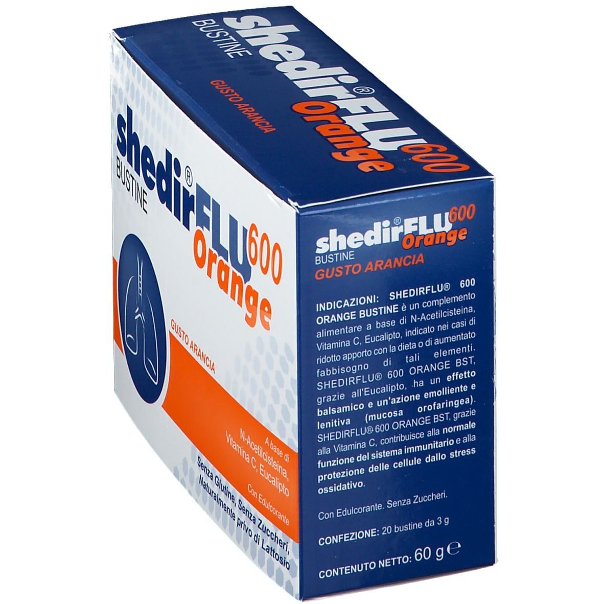 SHEDIRFLU 600 ORANGE 20 BUSTINE