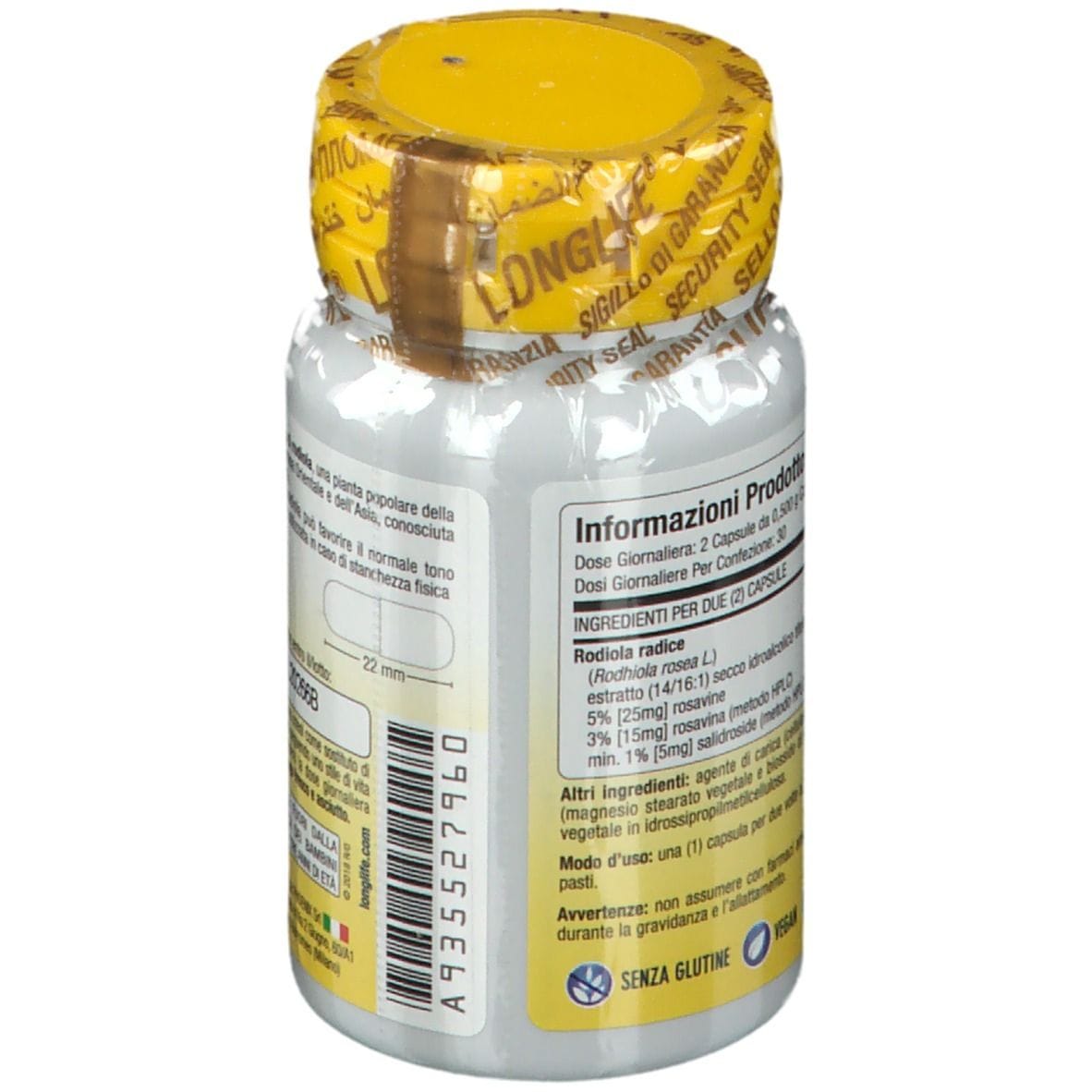 LONGLIFE RODIOLA 60 CAPSULE VEGETALI