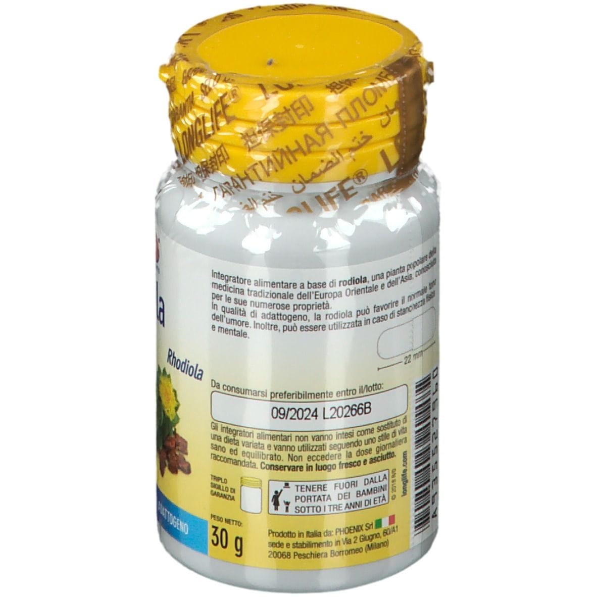 LONGLIFE RODIOLA 60 CAPSULE VEGETALI