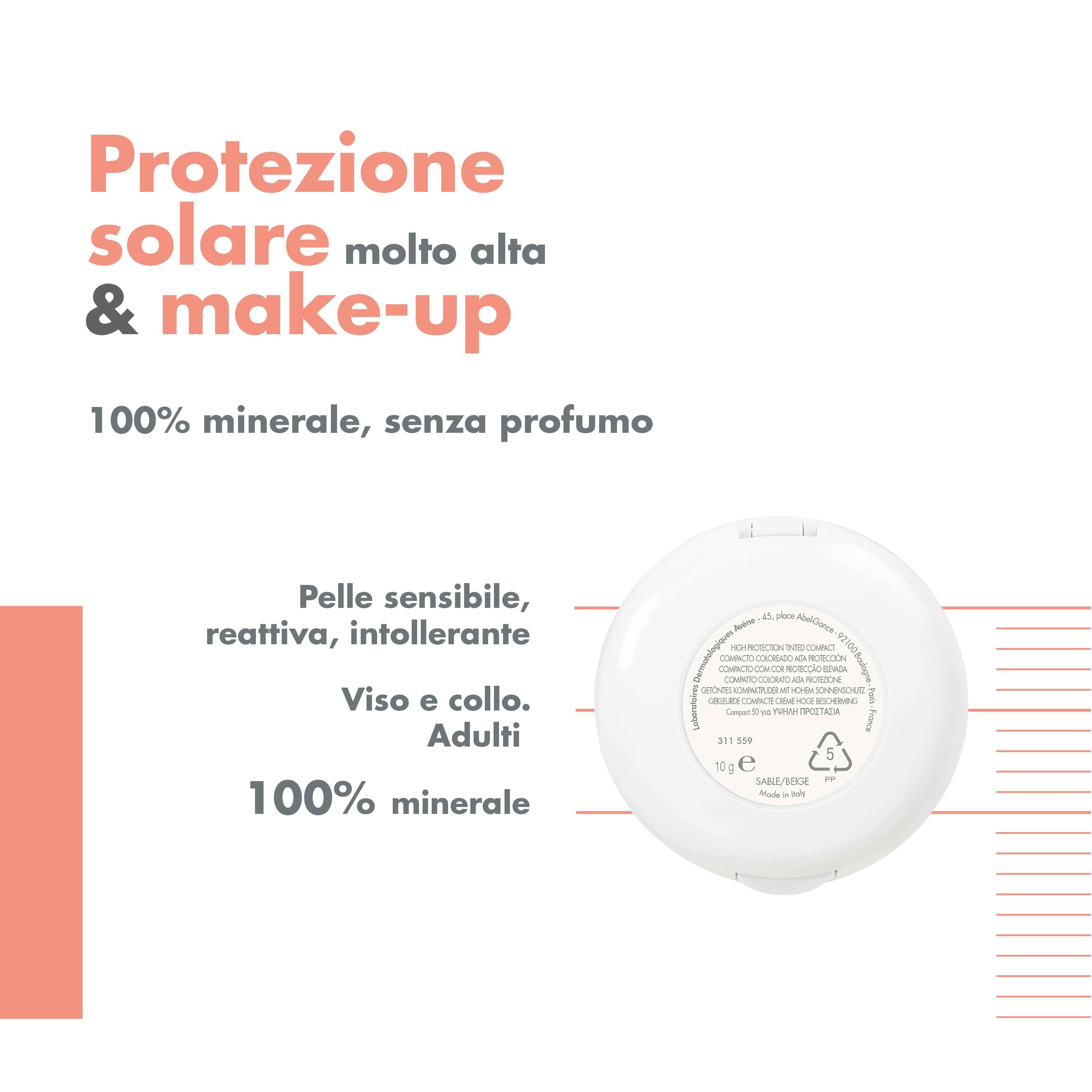 EAU THERMALE AVENE COMPATTO SPF50 SABBIA 10 G