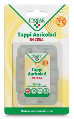 TAPPI AURICOLARI IN CERA 20 PEZZI PROFAR TAPPI AURICOLARI IN CERA 20 PEZZI PROFAR