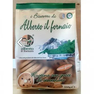 ALBERTO IL FORNAIO RUOTINE CON GOCCE DI CIOCCOLATO 250 G ALBERTO IL FORNAIO RUOTINE CON GOCCE DI CIOCCOLATO 250 G