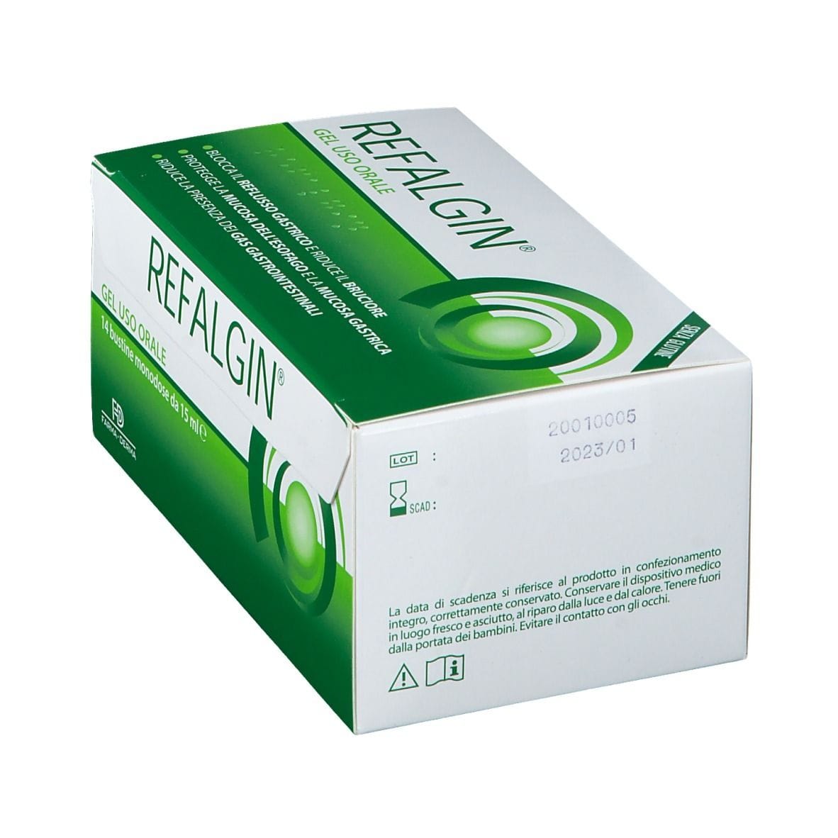 REFALGIN GEL ORALE 14 BUSTINE MONODOSE DA 15 ML SENZA GLUTINE