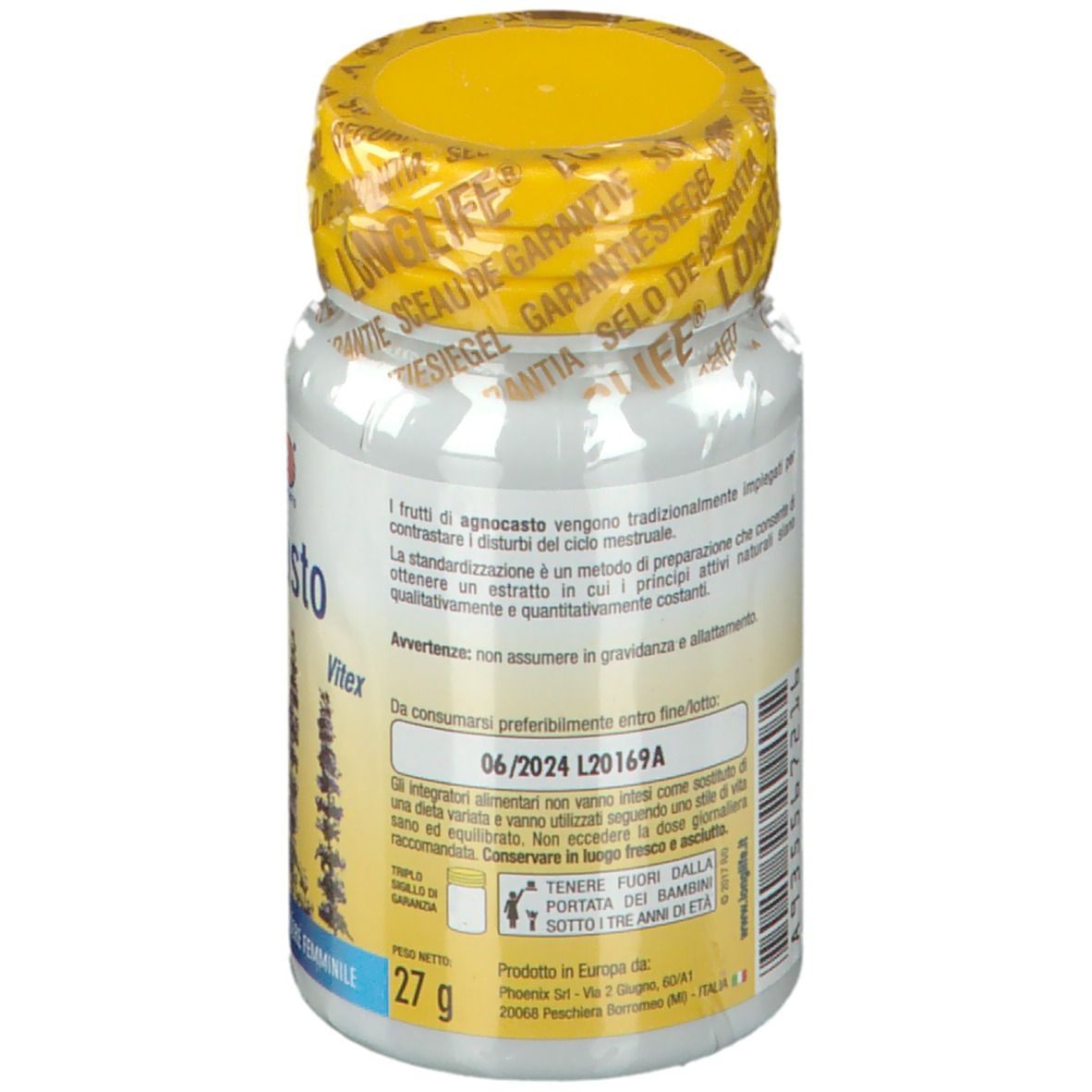 LONGLIFE AGNOCASTO 60 CAPSULE VEGETALI