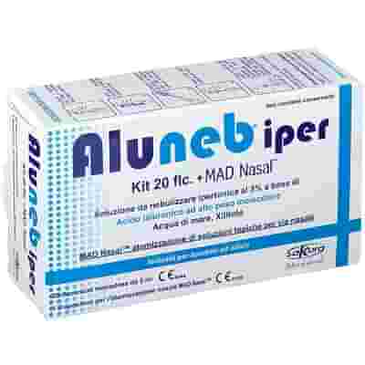 ALUNEB KIT SOLUZIONE IPERTONICA 3% 20 FLACONCINI + MAD NASAL ATOMIZZATORE