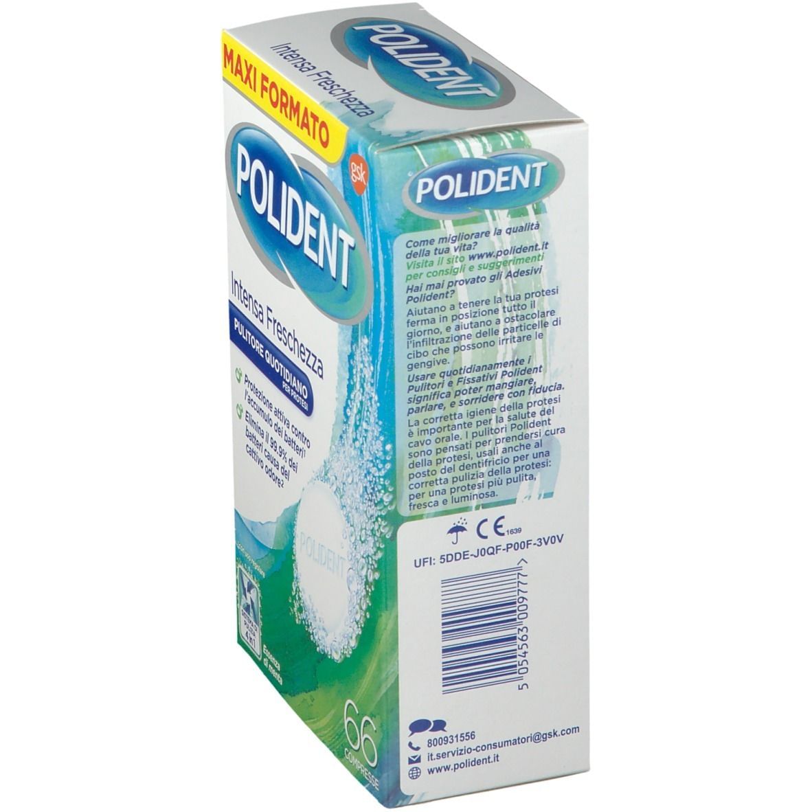 POLIDENT TRIPLA FRESCHEZZA 66 COMPRESSE