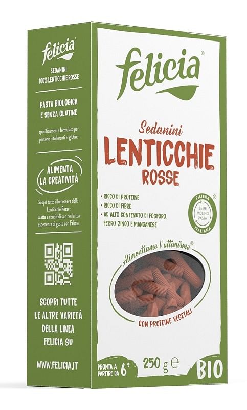 Felicia Bio Sedanini Lenticchie Rosse 250 G